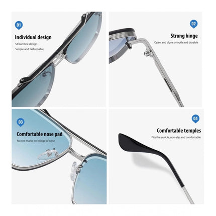 Rosolly Classic Unisex UV400 Protection Sunglasses (Blue)