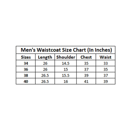 Rosolly Men's Jacquard Self-Design Sleeveless Mandarin Neck Waistcoat (Cream)