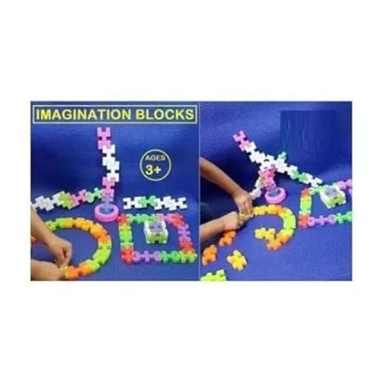 Rosolly 44_Pcs Set Imagination Puzzle Block Set | Plastic | Educational Toys | 3+ Years