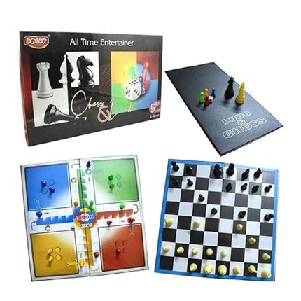 Rosolly All Time Entertainer Chess&amp;Ludo | Paper, Plastic Toys | Board Games | 5+ Years