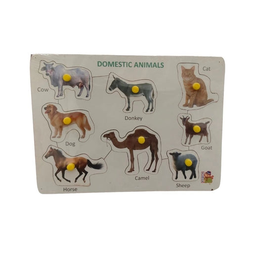 Rosolly Domestic Animal Wooden Puzzle | Wooden | Educational Toys| 3+ Years