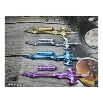 Rosolly 12 PCS_Set Talwar Star Style Sword Novelty Ball Pen | Plastic | Stationery | 5+ Years