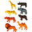 Rosolly 8_Pcs Set For Wild PVC Animals| Cardboard | Toys | 5+ Years