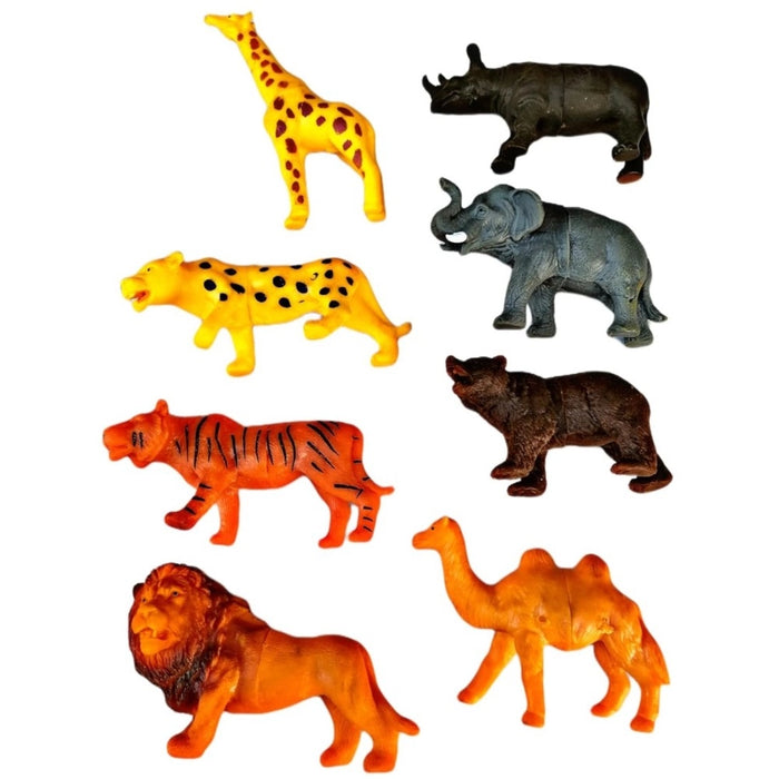 Rosolly 8_Pcs Set For Wild PVC Animals| Cardboard | Toys | 5+ Years