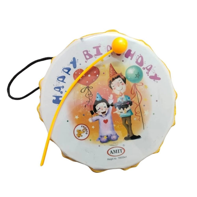 Rosolly Happy BirthDay Theme Printed Musical Dhol | Plastic Toys| 6+ Months