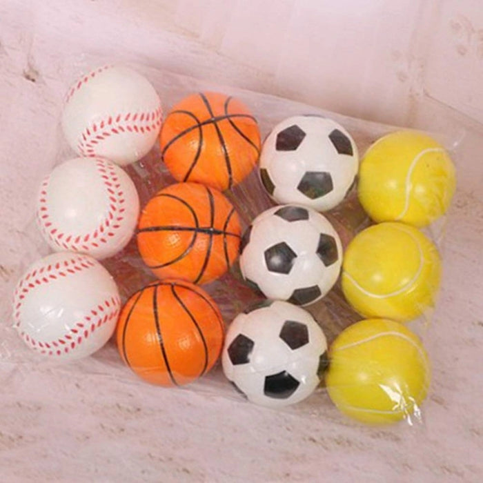 Rosolly 4_Pcs Ball Set Football + Basketball + Baseball + Tennis | Rubber | Toys | 1+ Years