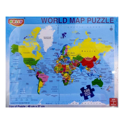 Rosolly World Map Puzzle | Cardboard | Educational Toys | 3+ Years