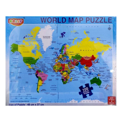 Rosolly World Map Puzzle | Cardboard | Educational Toys | 3+ Years