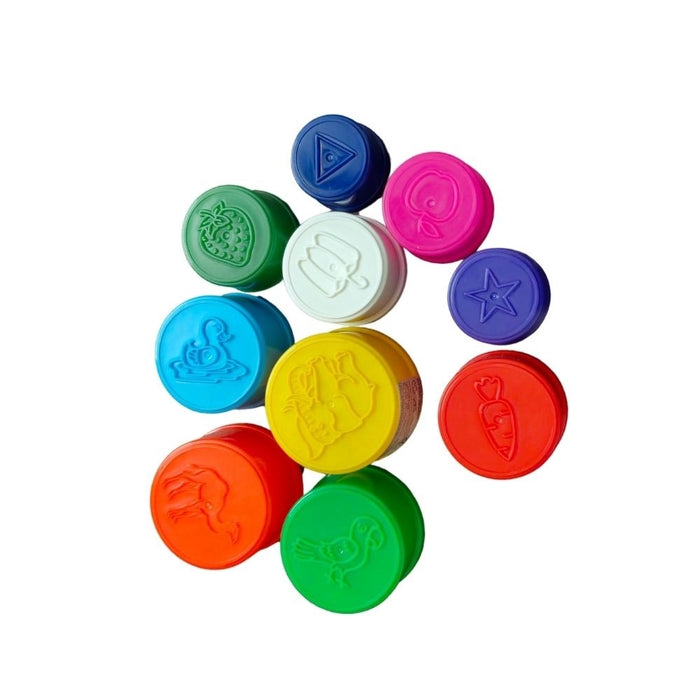 Rosolly 10_Pcs Set Cup Clay Stamp | Clay | Creative Toys| 3+ Years