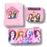 Rosolly 3 in 1 Black Pink BTS Stationery Set With 2 Pouchs And 1 Packet Dairy | Soft Furr | Stationery | 5+ Years