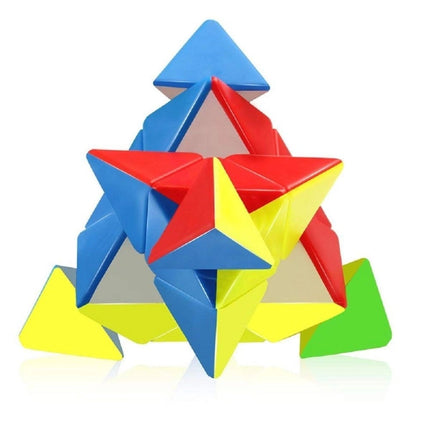Rosolly Pyramid Cube 3x3 High Speed Stickerless Triangle Pyraminx Puzzle Cube | Plastic | Creative Toys | 5+ Years