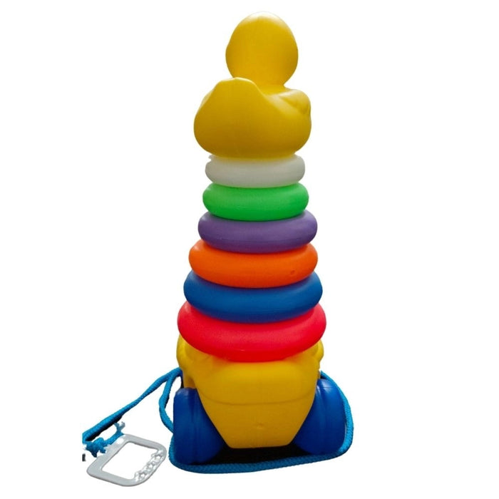 Rosolly Dady Duck With Rings For Toddlers | Plastic | Toys| 1+ Years