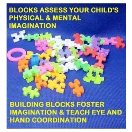 Rosolly 44_Pcs Set Imagination Puzzle Block Set | Plastic | Educational Toys | 3+ Years