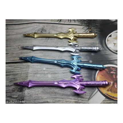 Rosolly 12 PCS_Set Talwar Star Style Sword Novelty Ball Pen | Plastic | Stationery | 5+ Years
