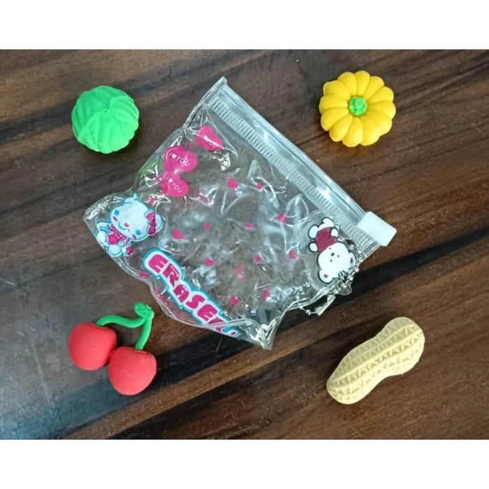 Rosolly Pack Of_5 Vegetable Eraser | Rubber | Stationery | 3+ Years