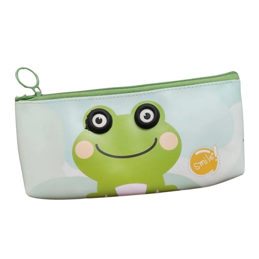 Rosolly Pack Of_2 Frog Cartoon Printed Pencil Pouch | Canvas | Stationery | 3+ Years