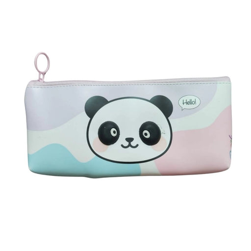 Rosolly Pack Of_2 Panda Cartoon Printed Pencil Pouch | Canvas | Stationery | 3+ Years