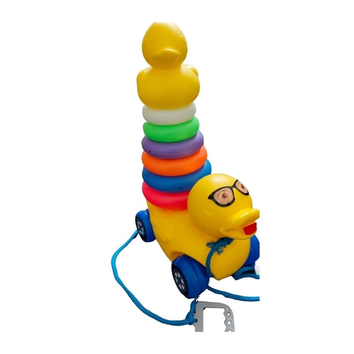 Rosolly Dady Duck With Rings For Toddlers | Plastic | Toys| 1+ Years