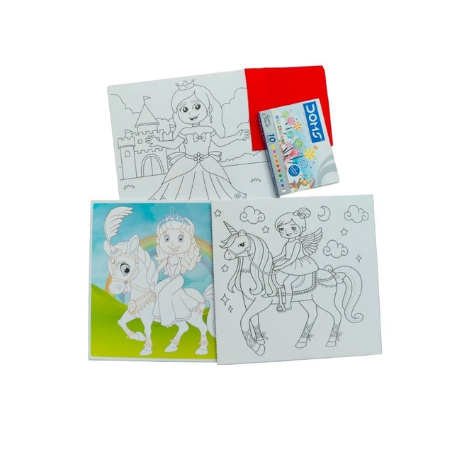 Rosolly Fun With Coloring Board-Princess | Cardboard | Educational Toys| 3+ Years