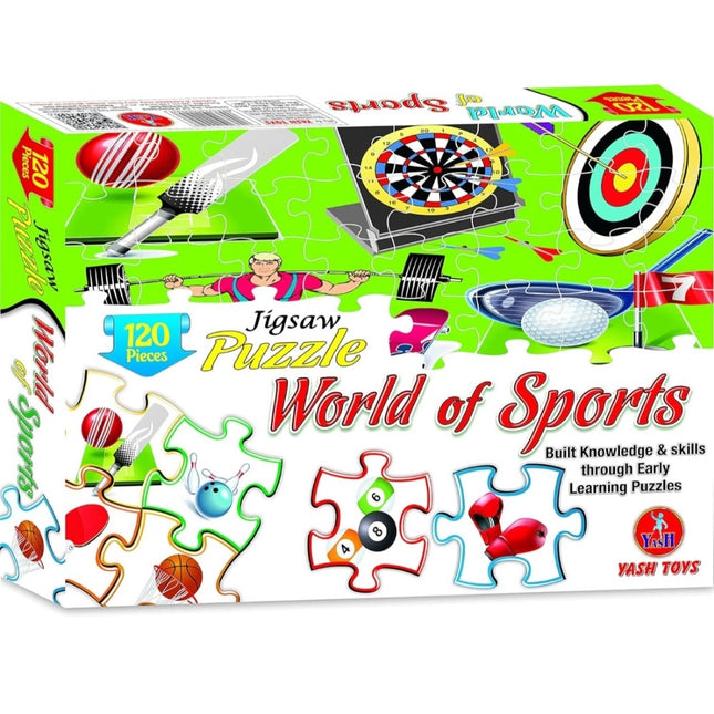 Rosolly 120_Pcs Jigsaw Puzzle World Of Sports| Cardboard | Educational Toys | 4+ Years