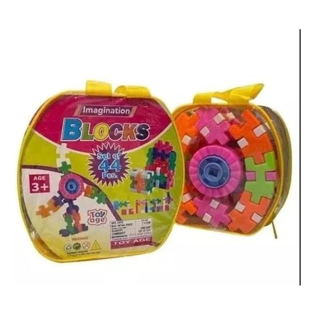 Rosolly 44_Pcs Set Imagination Puzzle Block Set | Plastic | Educational Toys | 3+ Years