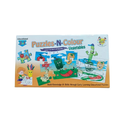 Rosolly 2 In 1 Puzzle &amp; Colors Vegetable | Cardboard | Educational Toys| 3+ Years