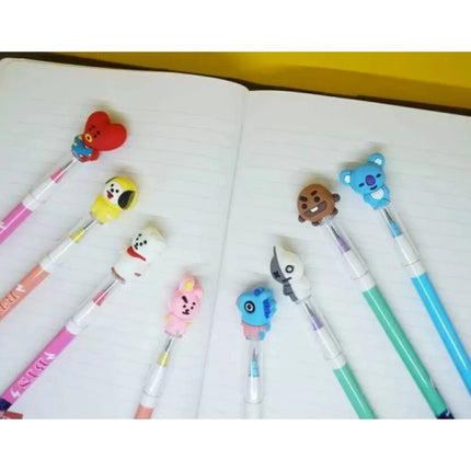 Rosolly Pack Of_5 Bts Army Pencil Set | Rubber | Stationery | 3+ Years