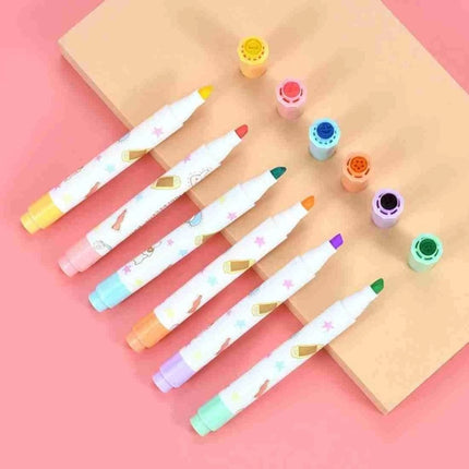 Rosolly 2-in-1 Stamper Marker Pen Set with Water Based Ink | Plastic | Stationery | 3+ Years