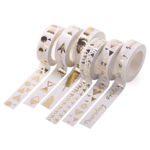 Rosolly Pack Of_5 Washi Tape | Foil | Stationery | 5+ Years