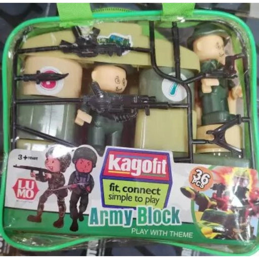 Rosolly 36_Pcs Set Army Blocks | Plastic | Educational Toys | 3+ Years