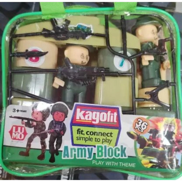 Rosolly 36_Pcs Set Army Blocks | Plastic | Educational Toys | 3+ Years