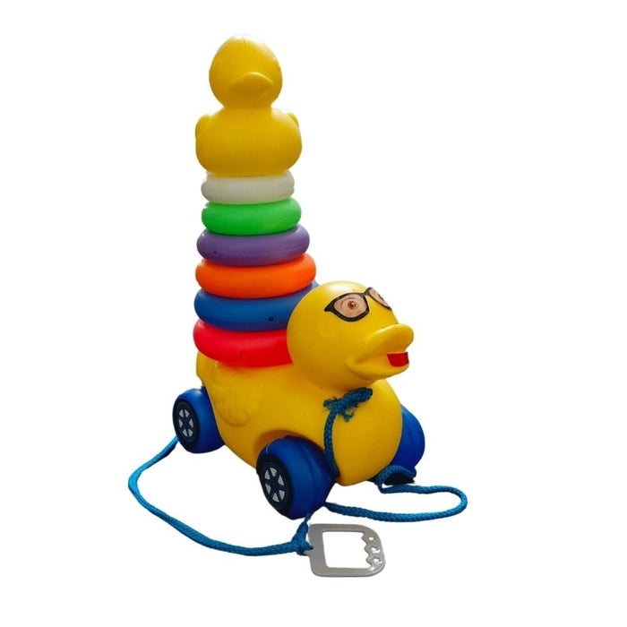 Rosolly Dady Duck With Rings For Toddlers | Plastic | Toys| 1+ Years