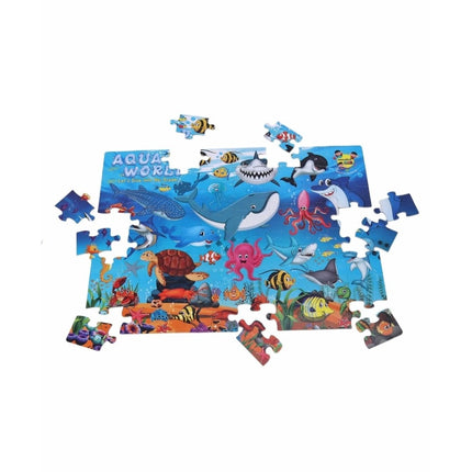 Rosolly 64_Pcs Set Aqua World Puzzle | Cardboard | Educational Toys | 4+ Years