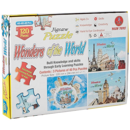 Rosolly 120_Pcs Jigsaw Puzzle Wonders of the world
