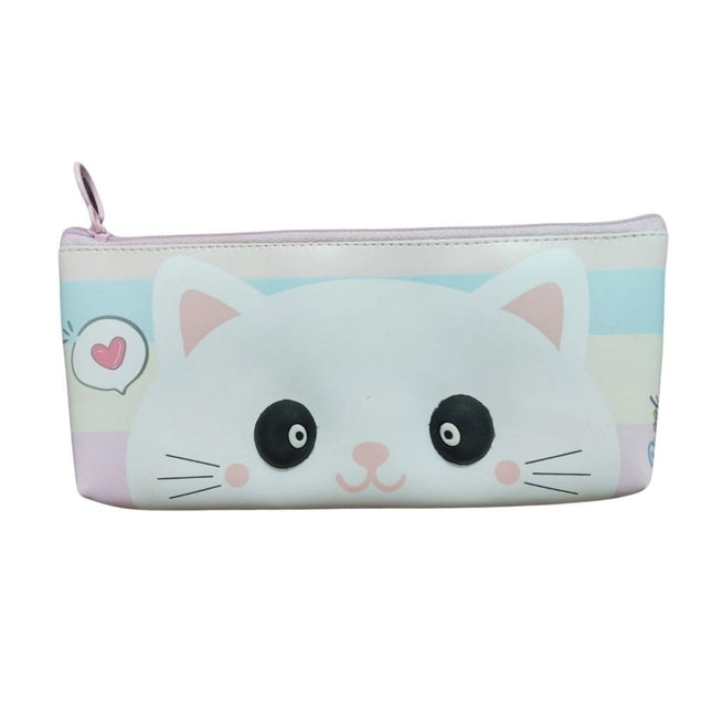Rosolly Pack Of_2 Kitten Cartoon Printed Pencil pouch | Canvas | Stationery | 3+ Years