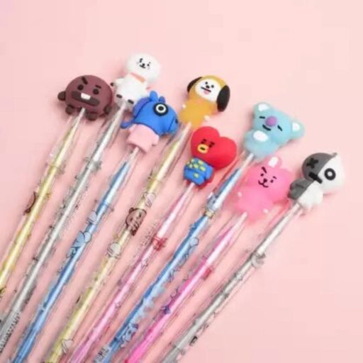 Rosolly Pack Of_5 Bts Army Pencil Set | Rubber | Stationery | 3+ Years