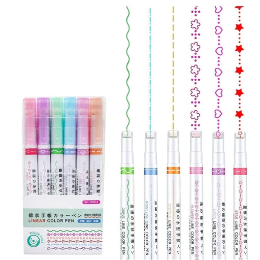 Rosolly Designer Linear Roller Curve Highlighter Pens | Plastic | Stationery | 5+ Years