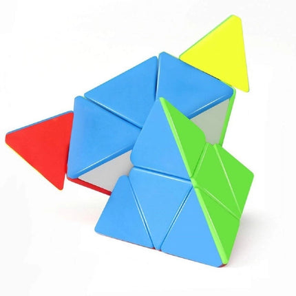 Rosolly Pyramid Cube 3x3 High Speed Stickerless Triangle Pyraminx Puzzle Cube | Plastic | Creative Toys | 5+ Years
