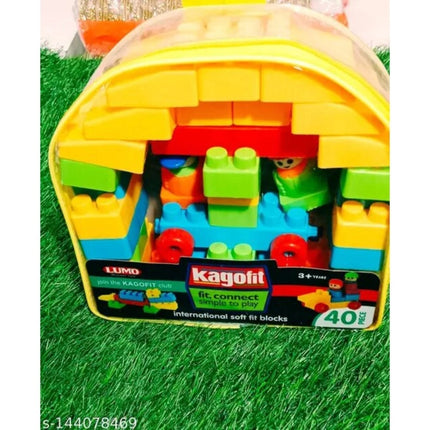 Rosolly 40_Pcs Set Blocks | Plastic | Educational Toys | 3+ Years