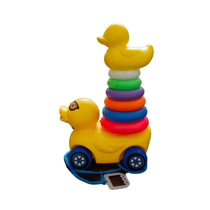 Rosolly Dady Duck With Rings For Toddlers | Plastic | Toys| 1+ Years