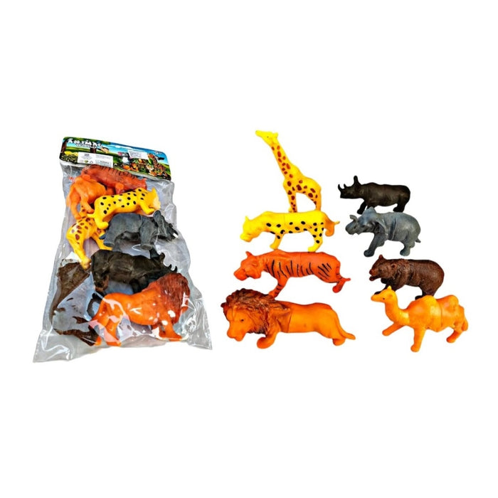 Rosolly 8_Pcs Set For Wild PVC Animals| Cardboard | Toys | 5+ Years