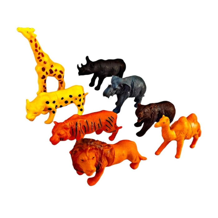 Rosolly 8_Pcs Set For Wild PVC Animals| Cardboard | Toys | 5+ Years