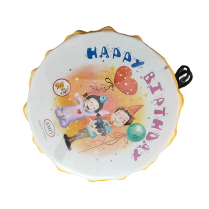 Rosolly Happy BirthDay Theme Printed Musical Dhol | Plastic Toys| 6+ Months