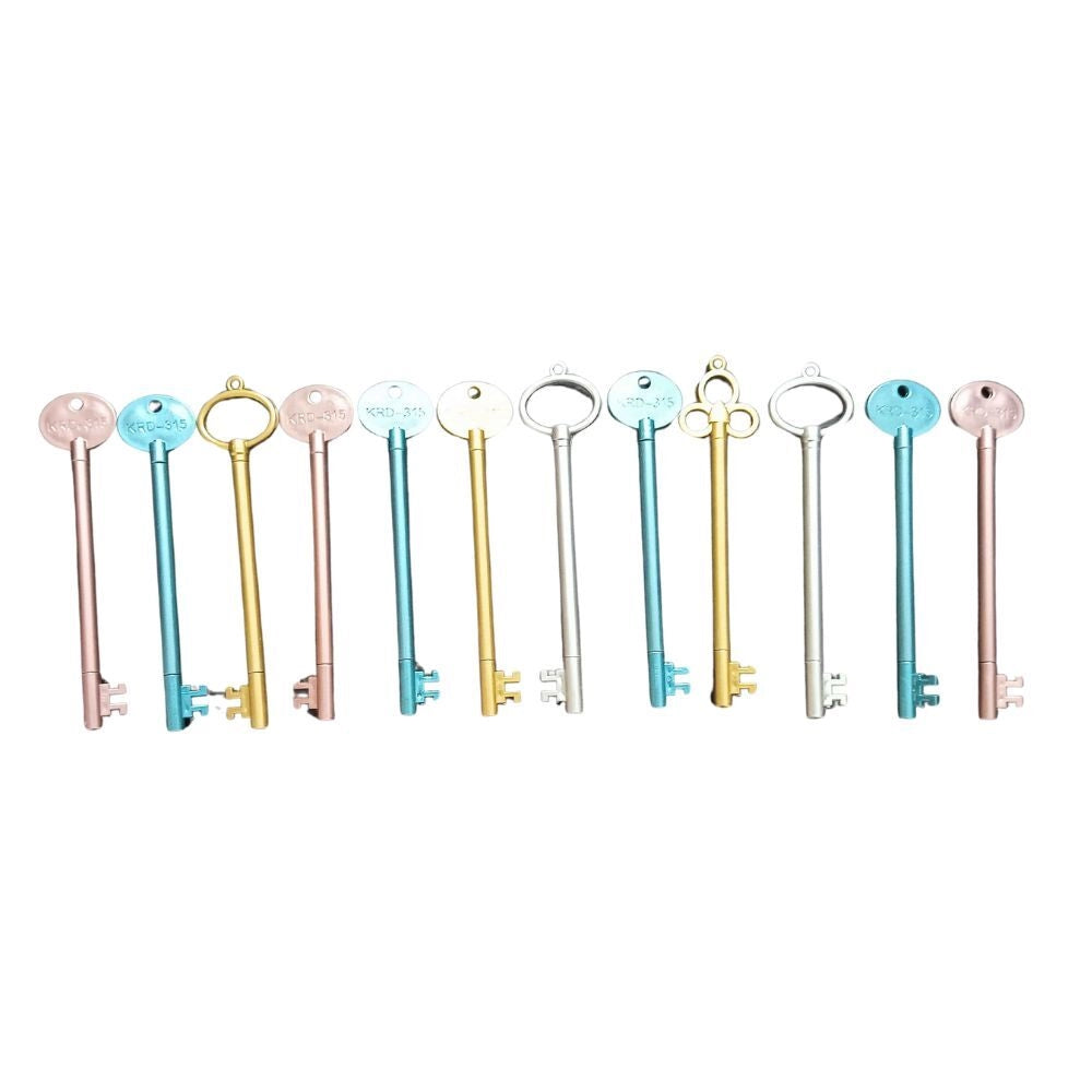 Rosolly 12 PCS_Set Key Shape Gel Pen | Plastic | Stationery | 5+ Years
