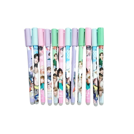 Rosolly 12_Pcs Set BTS Theme Reusable PencilÂ  | Plastic, Metal | Stationery | 3+ Years