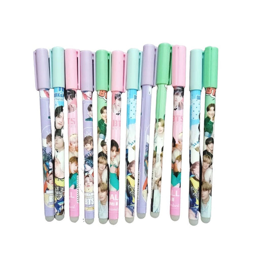 Rosolly 12_Pcs Set BTS Theme Reusable PencilÂ  | Plastic, Metal | Stationery | 3+ Years