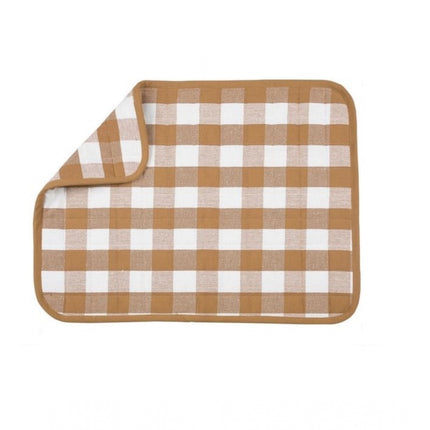Rosolly Pack Of_6 Cotton Checkered Kitchen Towel Sets (Beige)