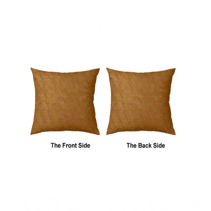 Rosolly Pack Of_4 Polyester Printed Car Pillow Sets (Brown, Size:Â 12x12 In)