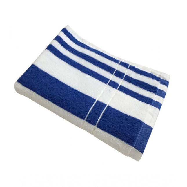 Rosolly Cotton Striped Bath Towels (Blue &amp; White, Size:Â 30x59 In)