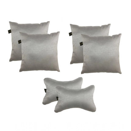 Rosolly Pack Of_6 Polyester Solid Car Pillow Sets (Grey, Size:Â 12x12 In)